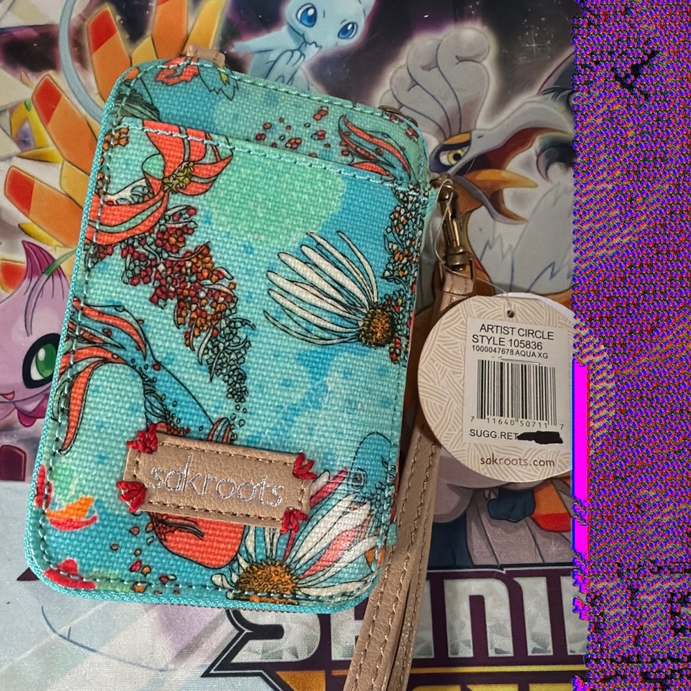 Sakroots Artist Circle Wristlet Crossbody Wallet Floral NWT